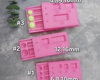Polymer Clay Bead Roller with Hole Maker: Round Beads