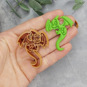 Dragon clay cutter, Mystical Flying Dragon Polymer Clay Cutter, Earrings clay cutter Polymer clay cutter
