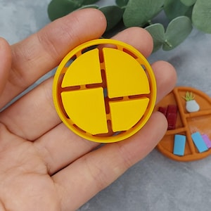 Bookshelf Cutter, Circle Bookhelf clay cutter, Shaped polymer clay cutter