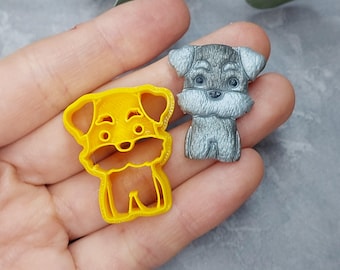 Cortador de arcilla de perro Schnauzer: herramienta de arcilla polimérica impresa en 3D