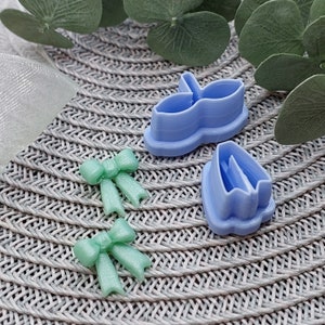 Bow Polymer Clay Cutter, Build a Bow Clay Cutters, Earrings clay cutter, Polymer clay cutter, 3D Printed Clay Cutter