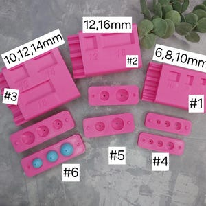 Rodillo de arcilla polimérica con cuentas, herramienta para arcilla polimérica con agujeros para cuentas, herramienta para perforar agujeros en arcilla, herramientas para hacer rodillos con cuentas