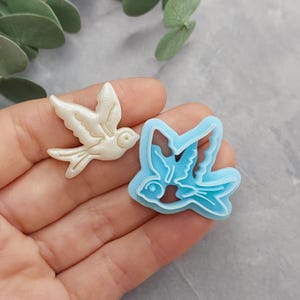 Tagliapasta per argilla a forma di uccello, tagliapasta per argilla a forma di uccello popolare, tagliapasta per polimero per orecchini, tagliapasta per argilla a forma di primavera con uccelli