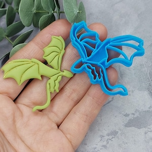 Drakenkleivormer, mystieke vliegende draak polymeerkleisnijder, oorbellen kleisnijder polymeerkleisnijder