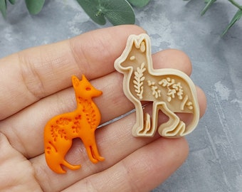 Emporte-pièce renard mignon, emporte-pièce animal renard Emporte-pièce en argile animal renard Emporte-pièce en pâte polymère en forme de renard