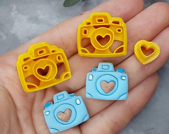Kamera Polymer Clay Cutter, Valentinstag Kamera Stud Clay Cutter, Valentinstag Polymer Clay Cutters, Liebe Herz Clay Cutter