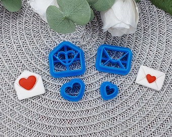 Valentine's Day Love Letters Clay Cutter, Valentine Polymer Clay Cutters, Embossing Clay Cutter, Earring Clay Cutter, Earring Making