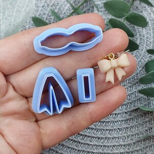 Bow Polymer Clay Cutter, Build a Bow Clay Cutters, Earrings clay cutter, Polymer clay cutter, 3D Printed Clay Cutter