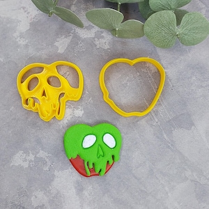 Poison Apple Clay Cutter, Halloween Polymer Clay Cutter, Halloween spooky clay cutter, Fall clay cutter