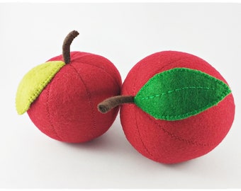 Cartamodello PDF Apple in feltro - Cartamodello PDF da cucire + Tutorial passo dopo passo - Riproduci il cibo a dimensioni reali