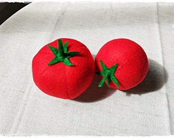 Felt Tomato PDF Pattern - PDF Sewing Pattern + Tutorial step by step - Play Food in Real Size