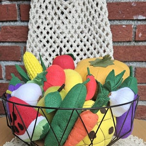Mini 12 Felt Vegetables Patterns + Mini 5 Felt Fruits PDF Patterns - PDF Sewing Pattern - Tutorial step by step