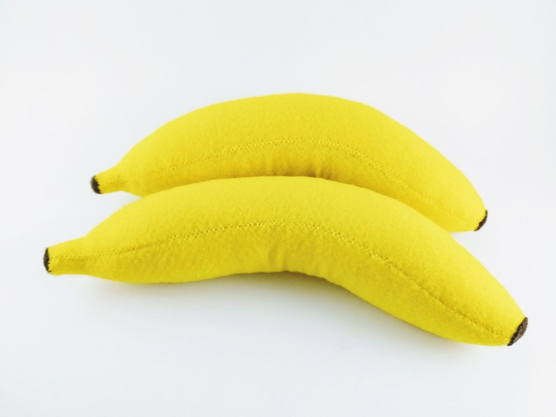 Cartamodello PDF Banana in feltro - Cartamodello PDF da cucire + Tutorial passo dopo passo - Gioca con il cibo a dimensioni reali immagine 1