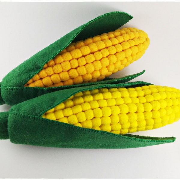 Felt Corn PDF Pattern - PDF Sewing Pattern + Tutorial step by step - Play Food in Real Size