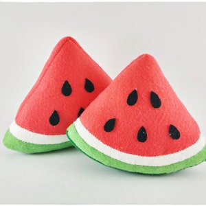 Felt Watermalon Slice PDF Pattern - PDF Sewing Pattern + Tutorial step by step - Play Food in Real Size
