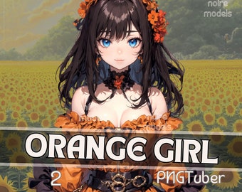 Orange Girl PNGTuber Model – Twitch & YouTube Streams