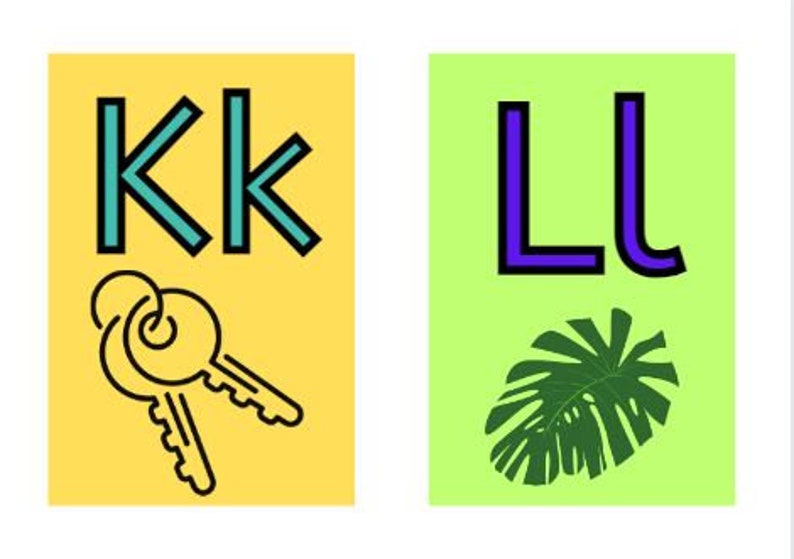 Printable ESL Alphabet Flash Cards Etsy