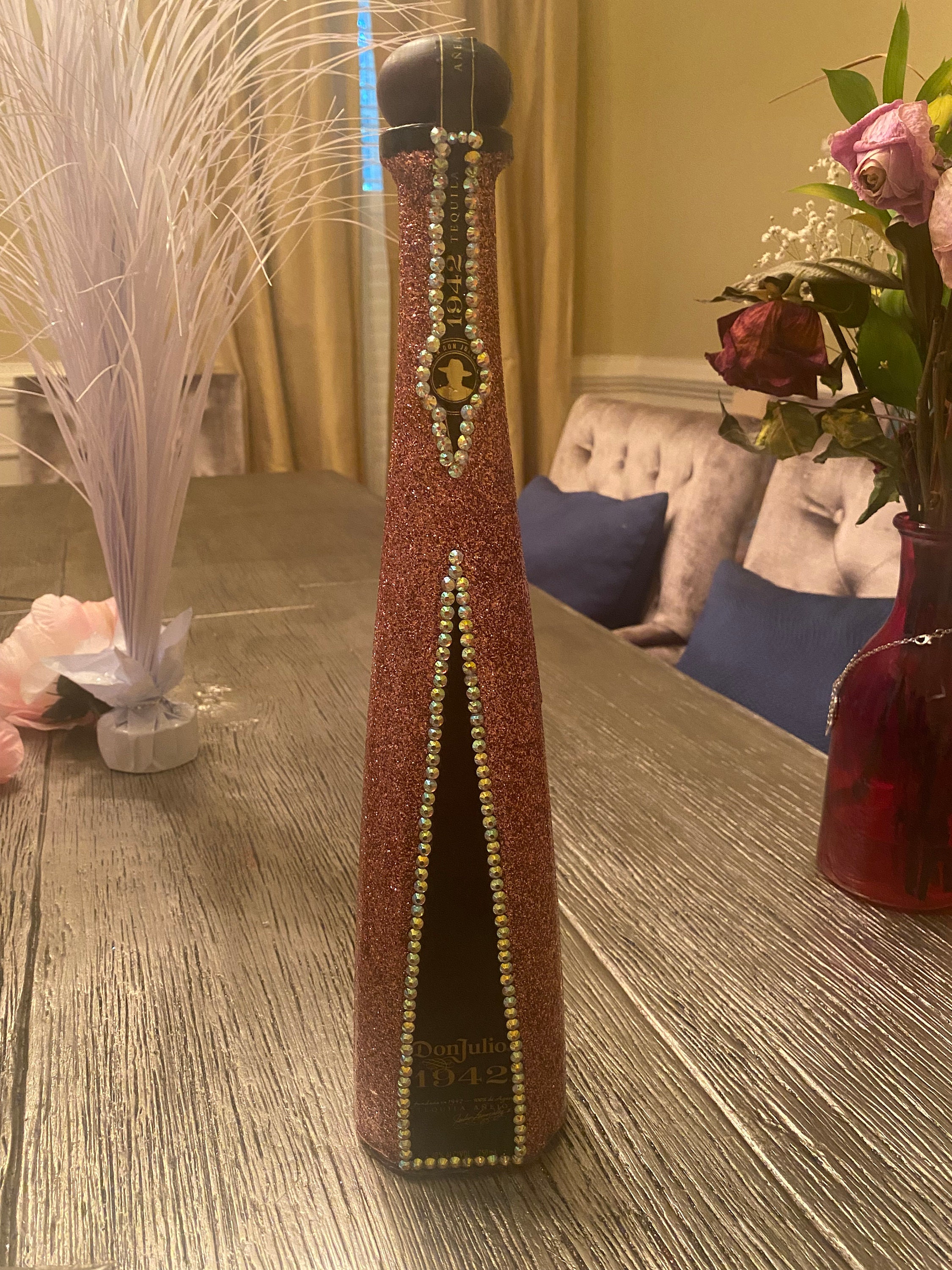 Don Julio 1942 Tequila Custom Glitter and Rhinestone Bottle 750ML Etsy