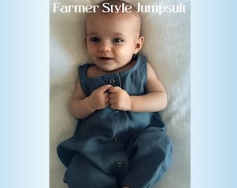 Country-Inspired Baby Romper - Unisex Newborn Jumpsuit in Solid Tone, Great for Photo Shoots & Gifts