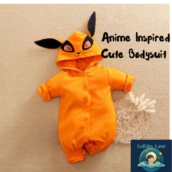 Anime Karuma Baby Romper, pasgeboren jongen lange mouw romper, zachte katoenen jumpsuit, leuke babyjongen of meisjeskleding, ideale anime fans cadeau