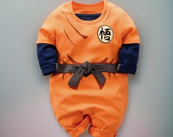 Pagliaccetto per bambini supereroe anime, pagliaccetto per neonato a maniche lunghe, tuta in morbido cotone, divertenti vestiti per neonati o ragazze, regalo ideale per i fan degli anime