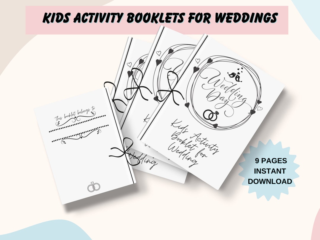 Kids Wedding Coloring Book Wedding Activity Printable - Etsy