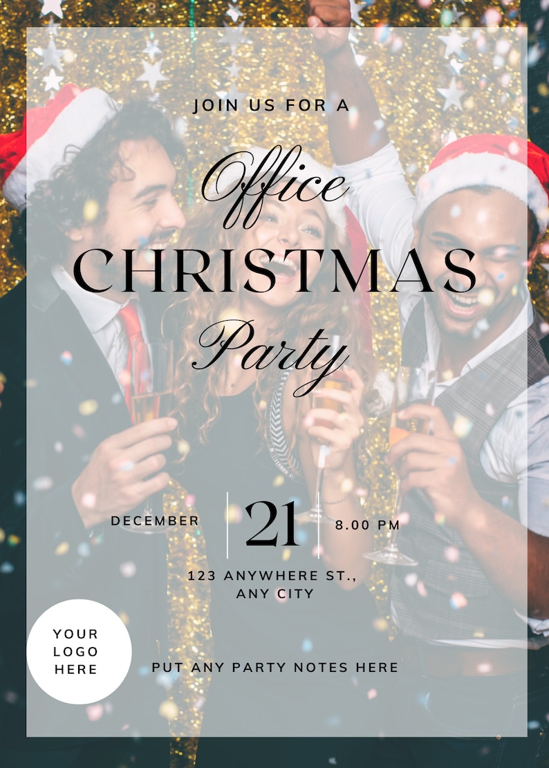 WORK CHRISTMAS PARTY Invitation Company Christmas Invitationeditable