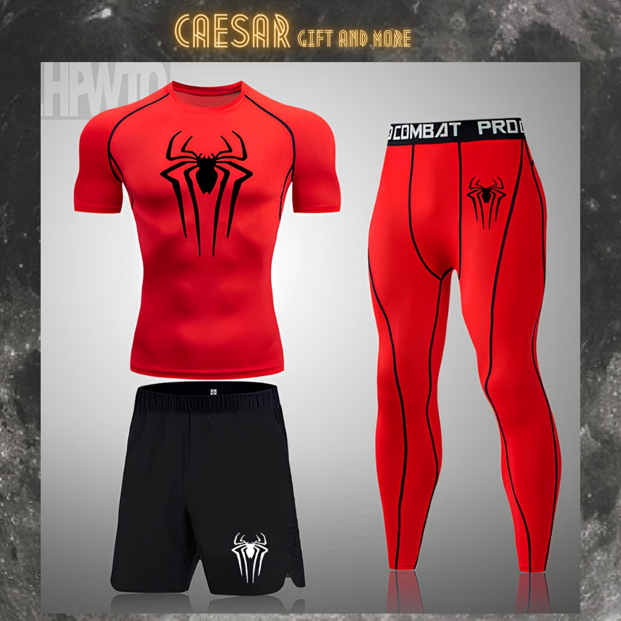 Short Sleeve Spider-Man Compression Shirt