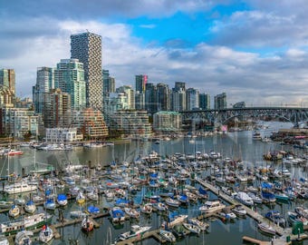 Downtown Vancouver, digital download, 7952X5304, Senic-010,  300dpi, urban, photography, city, landmark, Canada, waterfront