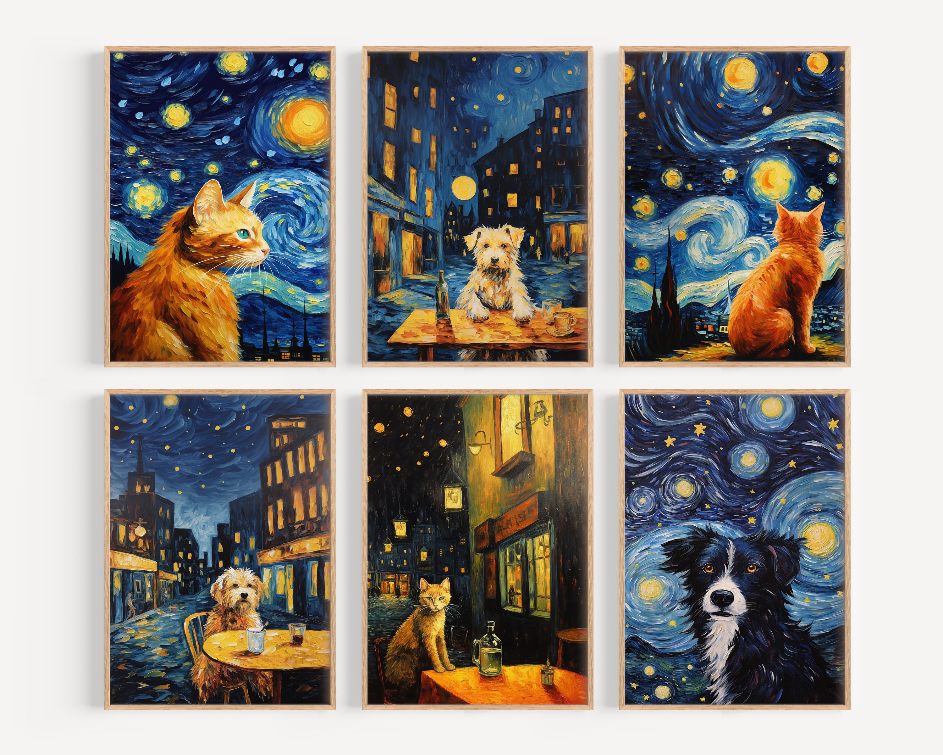 ひまわりプリント - フィンセント・ファン・ゴッホの犬を描いた絵画の
