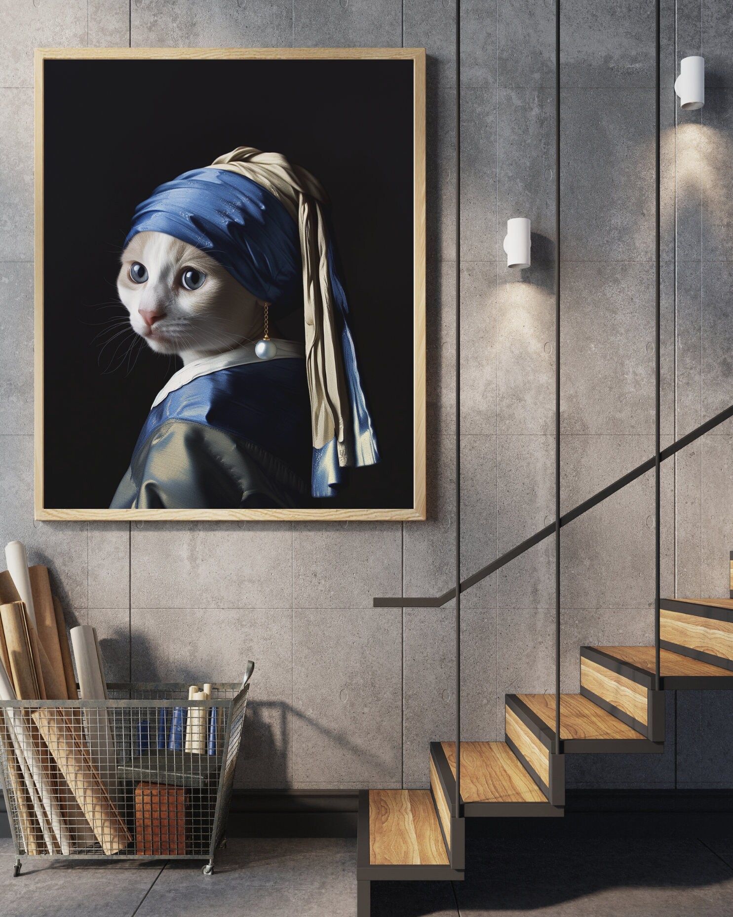 SET of SIX Prints- Parody of Classic Art Paintings With CATS