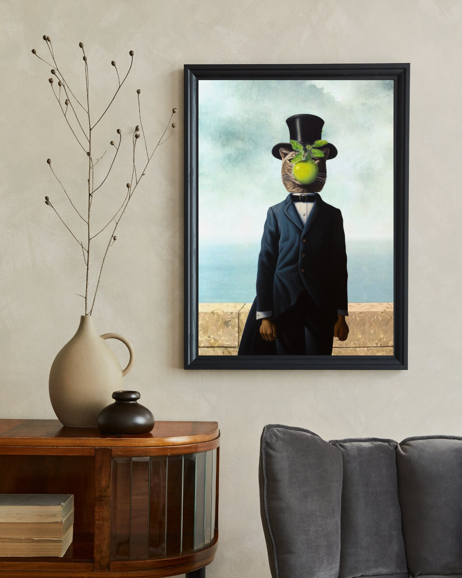 The Son of Man by Rene Magritte- Parody of the Famous