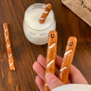 Ceramic Baguette Coffee Stirrer | French Bread Drink Mixer