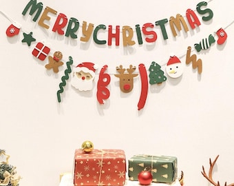 Vilten kerstslinger | Feestdecoratie Feestdagen