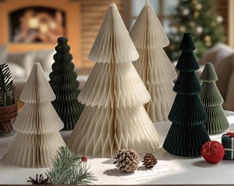 Foldable Paper Christmas Tree | Honeycomb Table Decoration