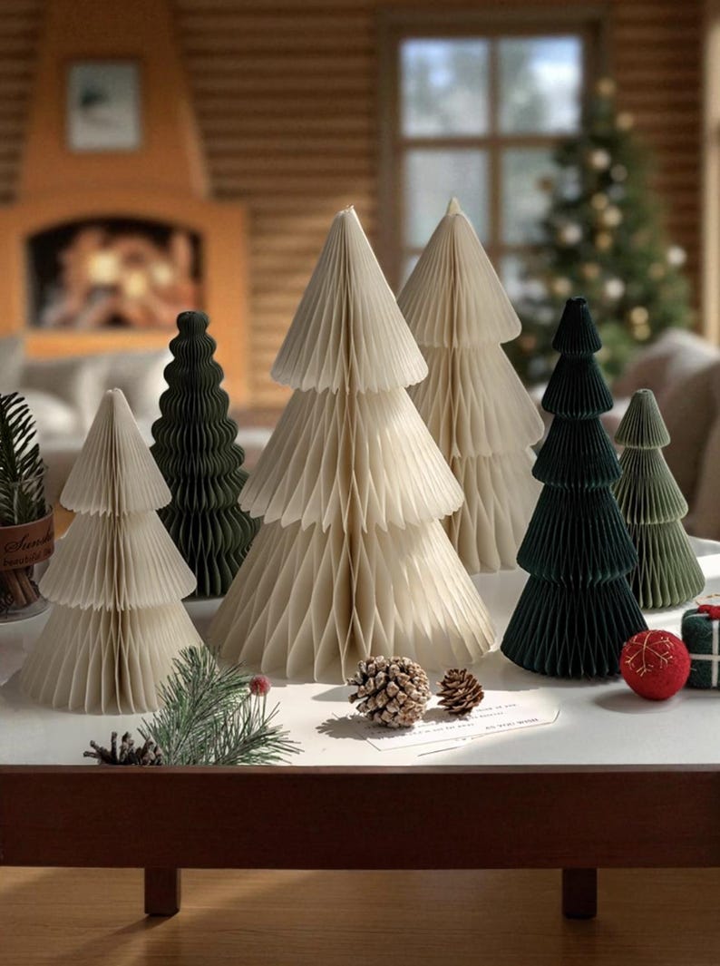 Foldable Tree Foldable Paper Christmas Tree | Honeycomb Table Decoration - Etsy