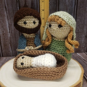 Crochet Nativity Holy Family Set