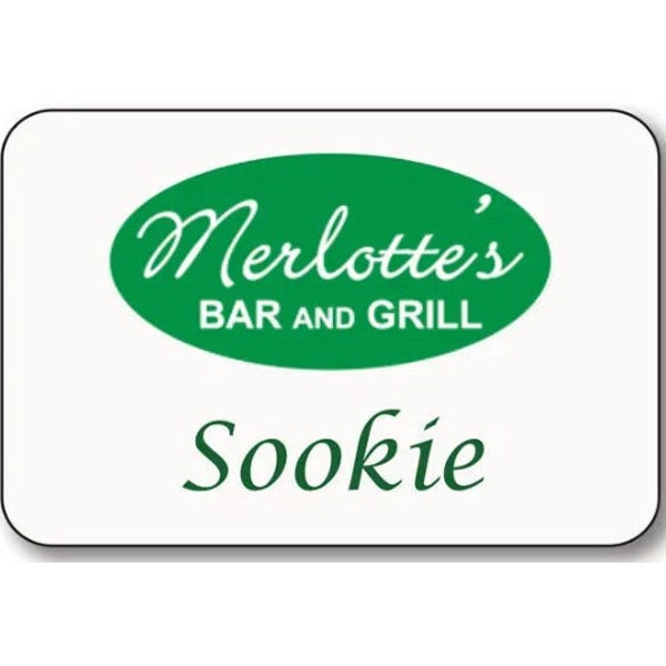 TRUE BLOOD SOOKER Merlotte's Bar & Grill pin Fastener Name Badge Halloween Costume Prop