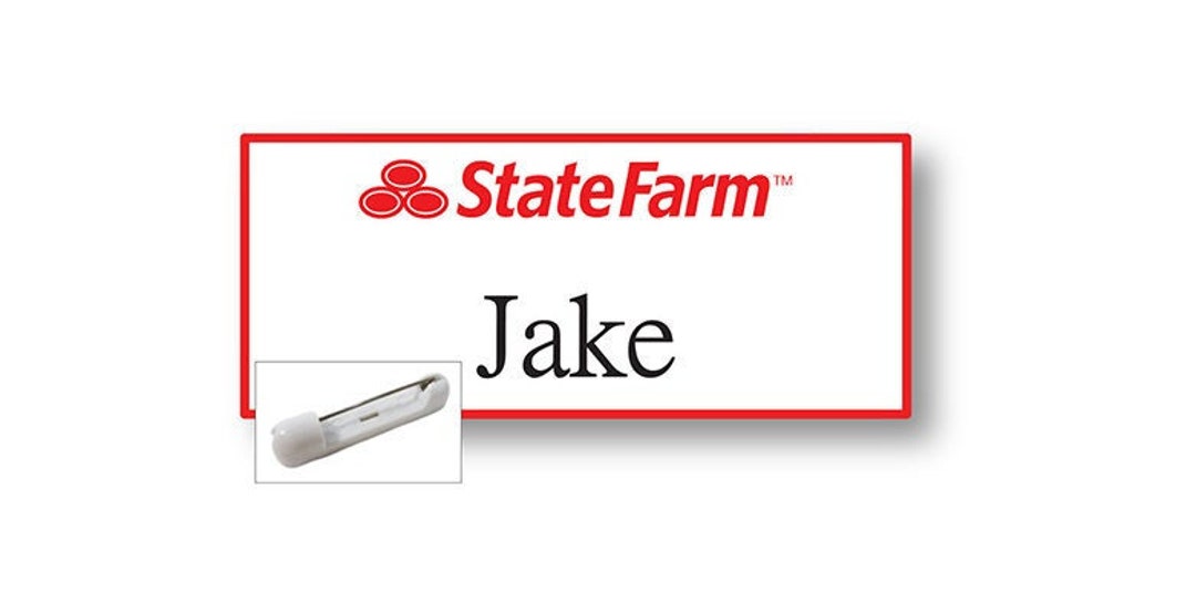 JAKE From State Farm Halloween Costume Name Badge With a Pin Fastener