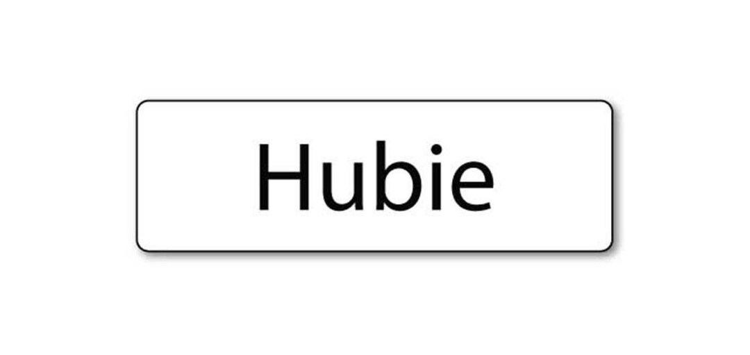 HUBIE HALLOWEEN HUBIE Name Badge With a Pin Fastener Halloween Costume