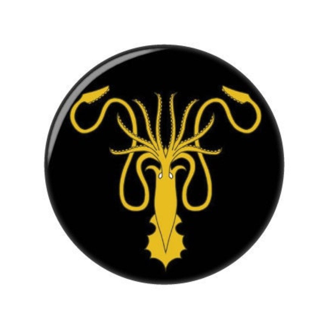 Game of Thrones House GREYJOY Sigil 3 Safety Pinback Button HALLOWEEN