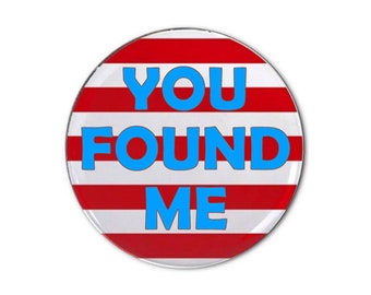 You Found Me. Where's Waldo HALLOWEEN Costume Cosplay prop Button pinback 3" Buttons