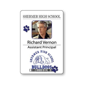 Distintivo con il nome del costume di Halloween di Richard Vernon del BREAKFAST CLUB con spilla e bottone