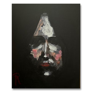Origineel Acrylschilderij_ Expressionistisch Portret_ &quot;Slaap lekker&quot; 24x30 cm op canvas