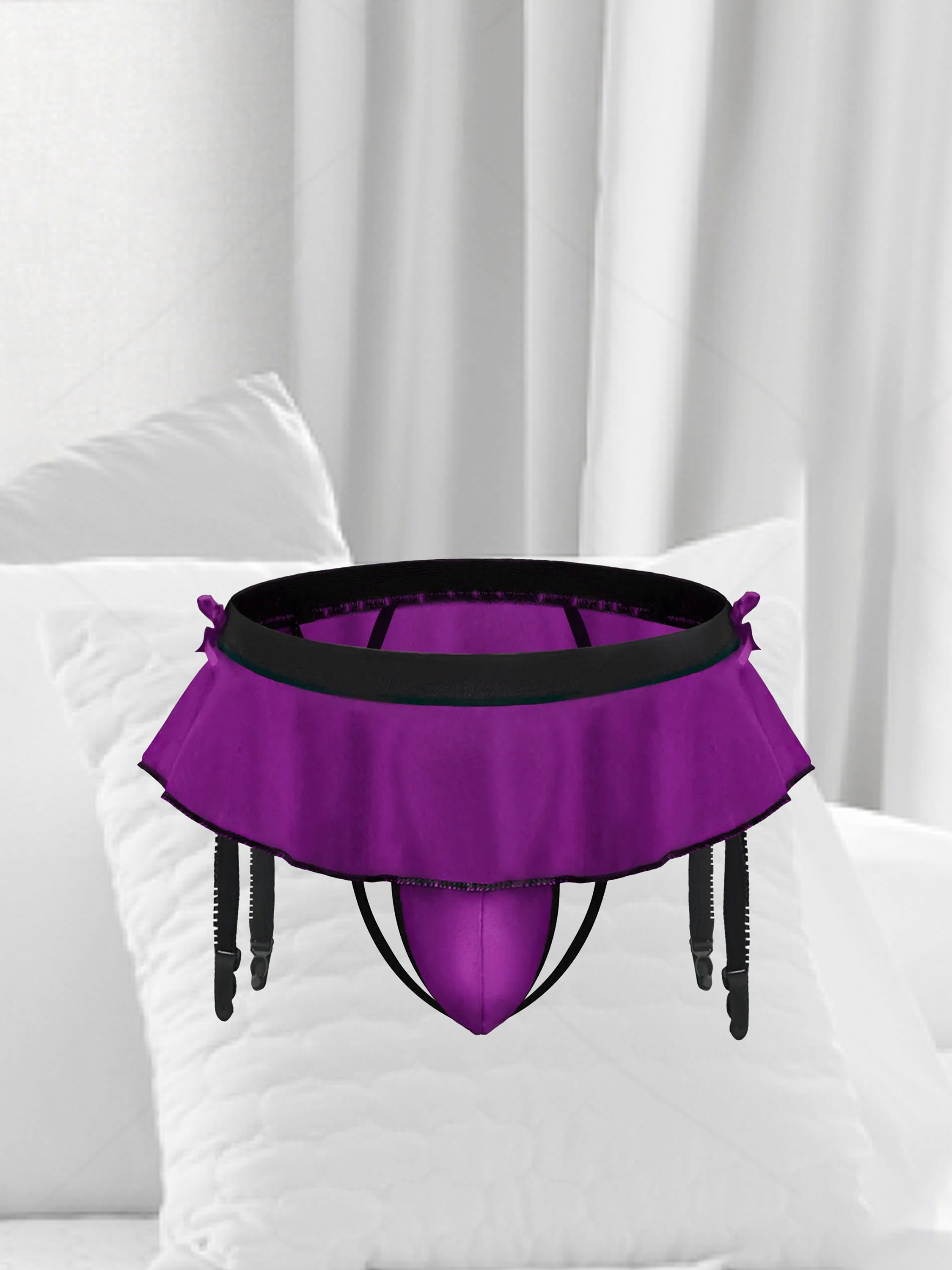 Men's Ruffled Panties With Garters / Femboy Lingerie / Etsy