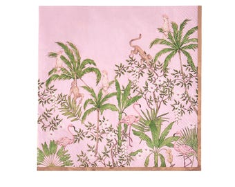 Palm Royale Large Paper Napkins - Tropical Birthday Party, Bachelorette, Bridal Shower