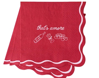 That’s Amore Cocktail Napkins - Bridal Shower, Wedding, Bachelorette - Italian Theme