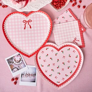 Valentines Cocktail Napkins - Red & Pink Paper Napkins - Galentines Party - Pack of 20 image 5