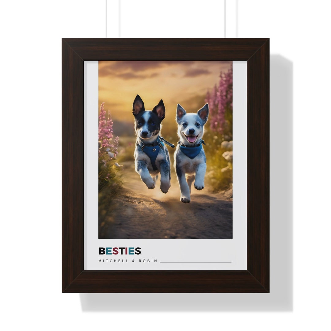 PERSONALIZED Blue Heeler Buddies Wall Art Best Friend Gifts Etsy