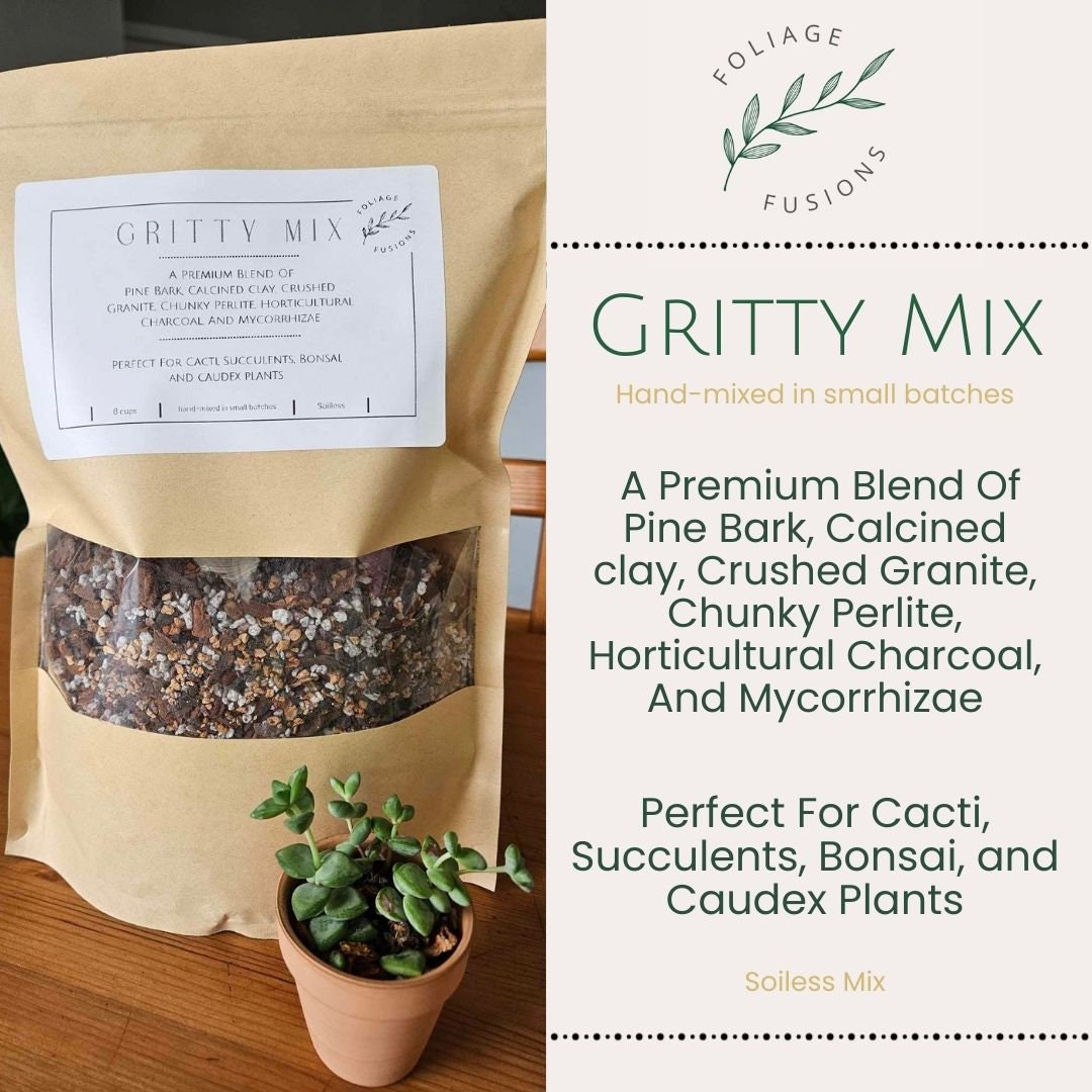 Gritty Mix 8 Cups - a Premium Potting Mix for Cacti, Succulents, Bonsai ...